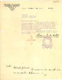 [Carta] 1945 ene. 27, Elqui, Vicuña, [Chile] [a] Gabriela Mistral, Petrópolis, Brasil