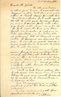 [Carta] 1947 mar. 7, Vicuña [a] Gabriela Mistral