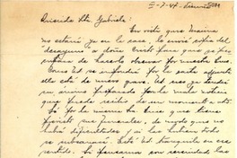 [Carta] 1947 mar. 7, Vicuña [a] Gabriela Mistral