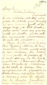 [Carta] [1947?] mar. 6, [Chile] [a] Isolina [Barraza de Estay]