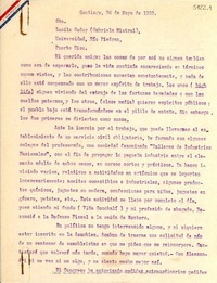 [Carta] 1933 mayo 24, Santiago [a] Lucila Godoy, Rio Piedras, Puerto Rico