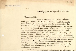 [Carta] 1945 ago. 12, Santiago, [Chile] [a] [Gabriela Mistral]
