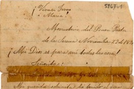 [Carta] 1895 nov. 22, Monasterio del Buen Pastor, La Serena, [Chile] [a] Lucila de M. Godoi