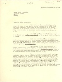 [Carta] 1952 mar. 24, Napoli, [Italia] [a] Miguel Alemán, México