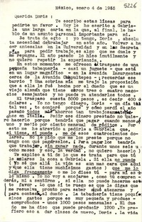 [Carta] 1955 ene. 4, México [a] Doris Dana