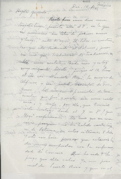 [Carta] 1946 dic. 15, México [a] Gabriela Mistral