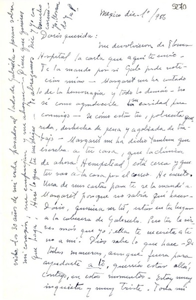 [Carta] 1956 dic. 1, México [a] Doris Dana