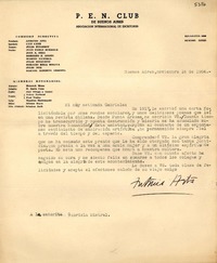 [Carta] 1954 nov. 16, Buenos Aires [a] Gabriela [Mistral]