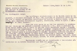 [Carta] 1942 jun. 1, Buenos Aires, [Argentina] [a] Gabriela Mistral, Petrópolis, Brasil