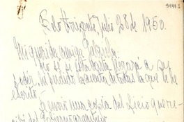 [Carta] 1950 jul. 28, Belo Horizonte [a] Gabriela