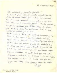 [Carta] 1945 nov. 17, Buenos Aires [a] Gabriela Mistral