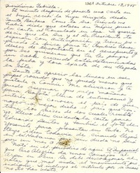[Carta] 1948 oct. 13, Bogotá, Colombia [a] Gabriela [Mistral]
