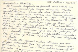 [Carta] 1948 oct. 13, Bogotá, Colombia [a] Gabriela [Mistral]