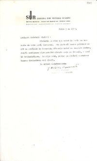 [Carta] 1945 jul. 3, [Buenos Aires, Argentina] [a] Gabriela Mistral