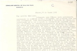 [Carta] 1952 ene. 22, Génova, [Italia] [a] Gabriela [Mistral]