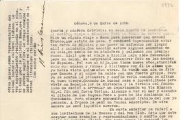 [Carta] 1952 ene. 9, Génova, [Italia] [a] Gabriela [Mistral]