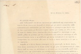[Carta] 1949 feb. 1, [Santiago] [a] Gabriela Mistral