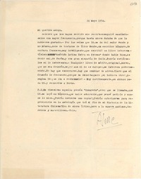 [Carta] 1954 mayo 24, [Santiago] [a] Gabriela Mistral