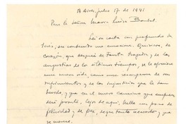 [Carta], 1941 jul. 17 Buenos Aires, Argentina <a> María Luisa Bombal
