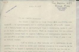 [Carta] 1951 jun. 21, Buenos Aires, [Argentina] [a] Gabriela Mistral