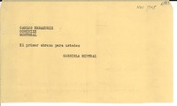 [Telegrama] 1945 nov., Petrópolis [a] Carlos Errázuriz, Montreal