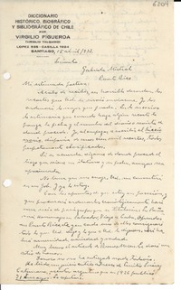 [Carta] 1933 abr. 15, Santiago [a] Gabriela Mistral, Puerto Rico