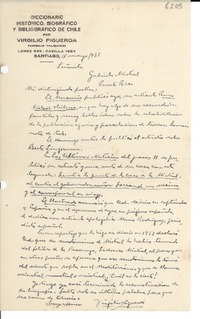 [Carta] 1933 mayo 15, Santiago [a] Gabriela Mistral, Puerto Rico
