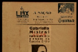 Gabriella Mistral homenagem dos alumnos da Escola Chile.