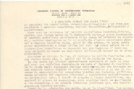 [Carta] 1948 jun. 30, [Santiago, Chile] [a] Gabriela [Mistral]