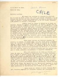 [Carta] 1954 ene. 11, Hotel El Tabo, [Chile] [a] Gabriela [Mistral]