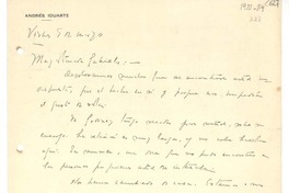 [Carta] 1933 mar. 5 [a] Gabriela Mistral
