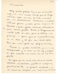 [Carta] 1936 mar. 29, España [a] Gabriela Mistral