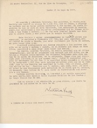 [Carta] 1939 mayo 23, París [a] Gabriela Mistral