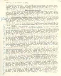 [Carta] 1951 oct. 31, Santiago, [Chile] [a] Gabriela [Mistral]