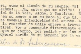 [Carta] [1952, Santiago] [a] Gabriela Mistral