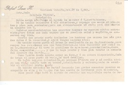 [Carta] 1943 feb. 17, Hacienda Chiclín, [Perú] [a] Gabriela Mistral, Petrópolis, [Brasil]