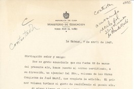 [Carta] 1947 abr. 7, La Habana [a] [Gabriela Mistral]