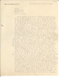 [Carta] 1933 jul. 20, Barcelona, [España] [a] Lucila Godoy, Madrid, [España]