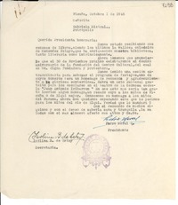 [Carta] 1945 oct. 1, Vicuña [Chile] [a] Gabriela Mistral, Petrópolis