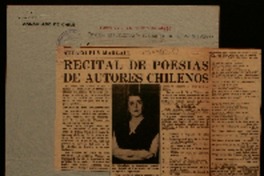 Recital de poesías de autores chilenos Ateneo Pi y Margall.