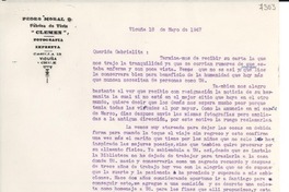 [Carta] 1947 mayo 18, Vicuña [Chile] [a] Gabriela Mistral