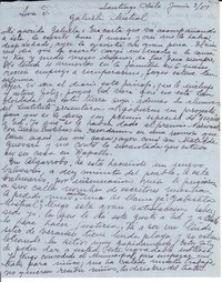 [Carta] 1951 jun. 3, Santiago, [Chile] [a] Gabriela Mistral