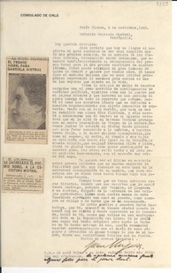 [Carta] 1945 nov. 6, Bahía Blanca, [Argentina] [a] Gabriela Mistral, Petrópolis, [Brasil]