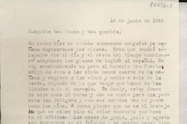 [Carta] 1949 jun. 14, Instructor Troop Information & Education Division, APO 851 co Postmaster, Miami, Florida [a la] Srta. Gabriela Mistral, Posada "Jardín", Jalapa, Ver., México