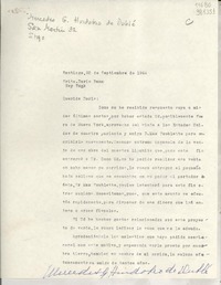 [Carta] 1966 sept. 20, Santiago, [Chile] [a] Srita. Doris Dana