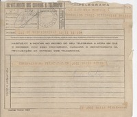 [Telegrama] 1945 nov. 16, Madrid, [España] [a] Gabriela Mistral, Petrópolis, [Brasil]
