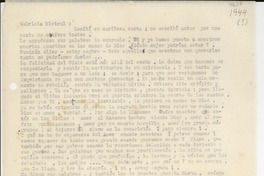 [Carta] [1944], Buenos Aires, [Argentina] [a] Gabriela Mistral