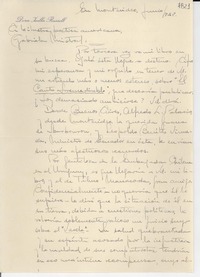 [Carta] 1948 jun., Montevideo [a] Gabriela Mistral