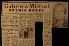Gabriela Mistral Premio Nobel