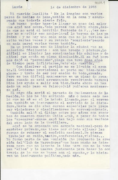 [Carta] 1955 dic. 14, Lanús, [Argentina] [a] Lucilita